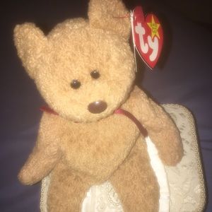 VINTAGE “Curly” Beanie Baby with errors RARE